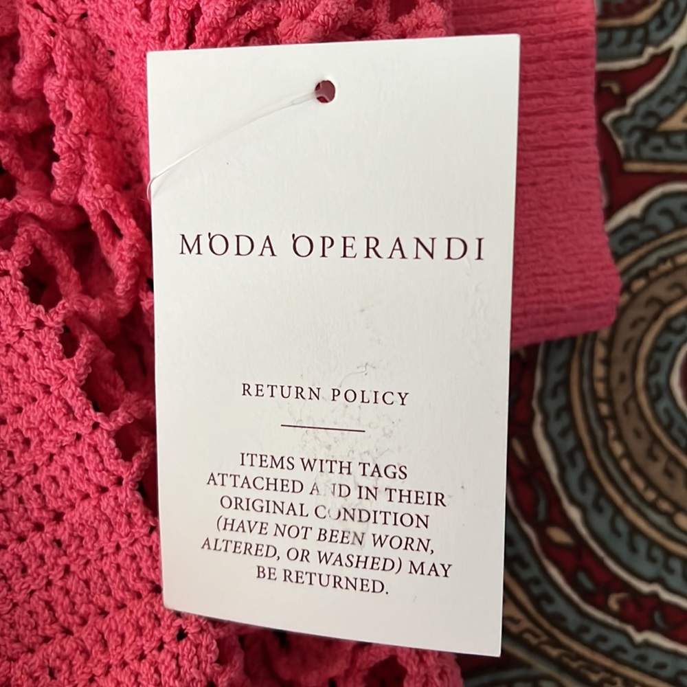Michael Kors Collection Hot Pink Crochet Midi Dress - Picture 11 of 15